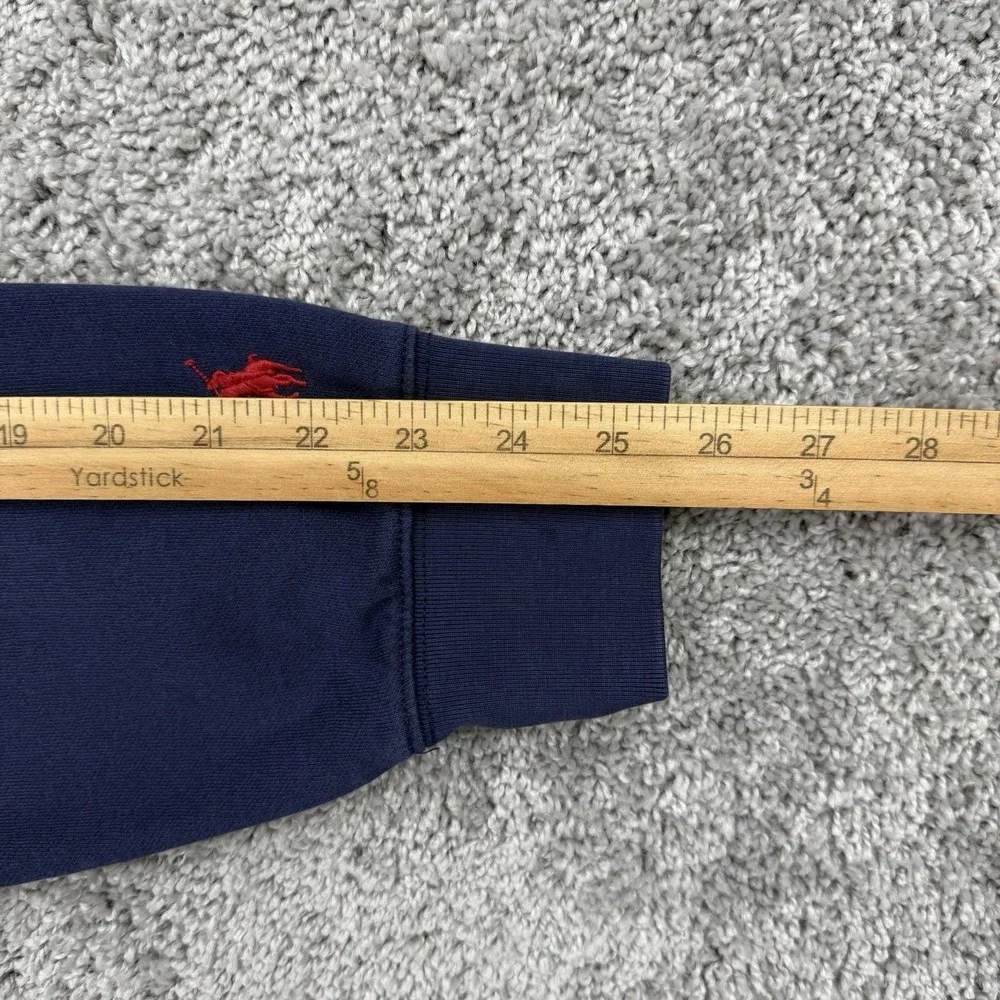 Polo Ralph Lauren American Flag Fleece Hoodie Men's L Navy Spellout Patriotic